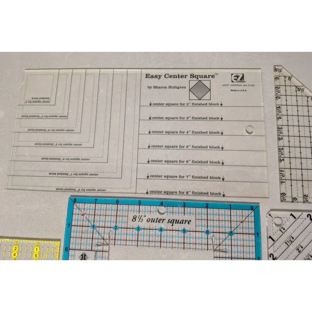 Quilting Rulers Templates Lot of 9 Creative Grids Omnigrid Easy Center Hexagon